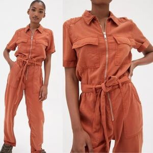 Urban Outfitters Victory Zip-Front Coverall Jumpsuit